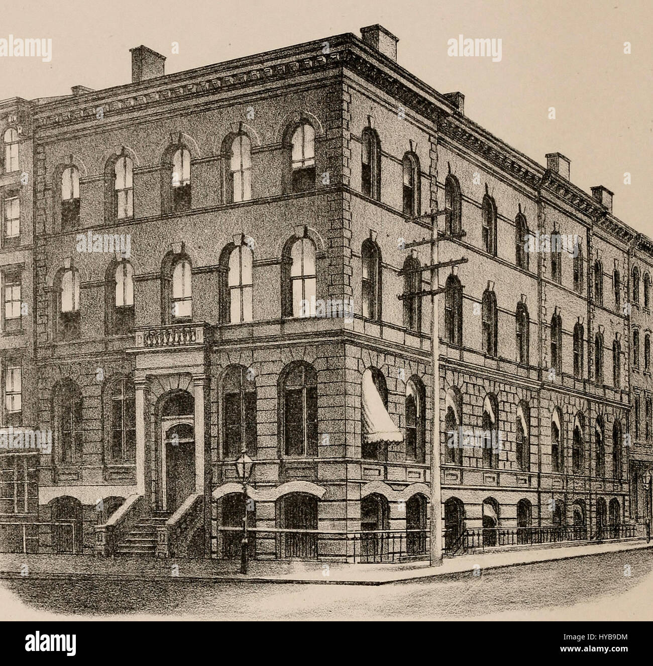 First National Bank, Jersey City, New Jersey, circa 1853 Stock Photo