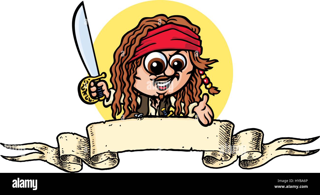 Pirate Vector Illustration Stock Vector Image Art Alamy