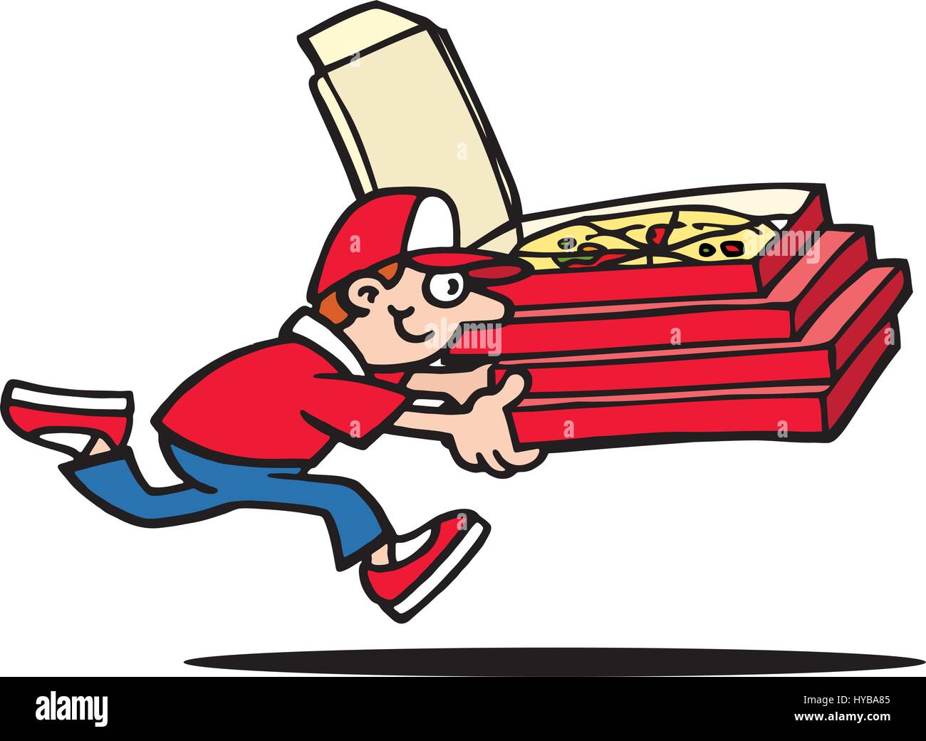 cartoon pizza man