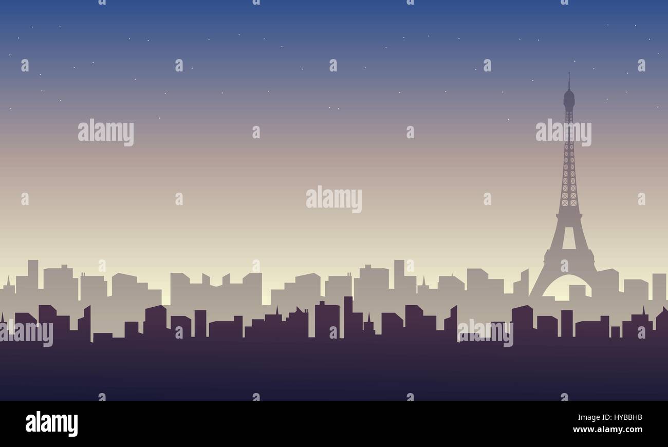 Vector illustration of eiffel tower landscape Stock Vector Image & Art ...