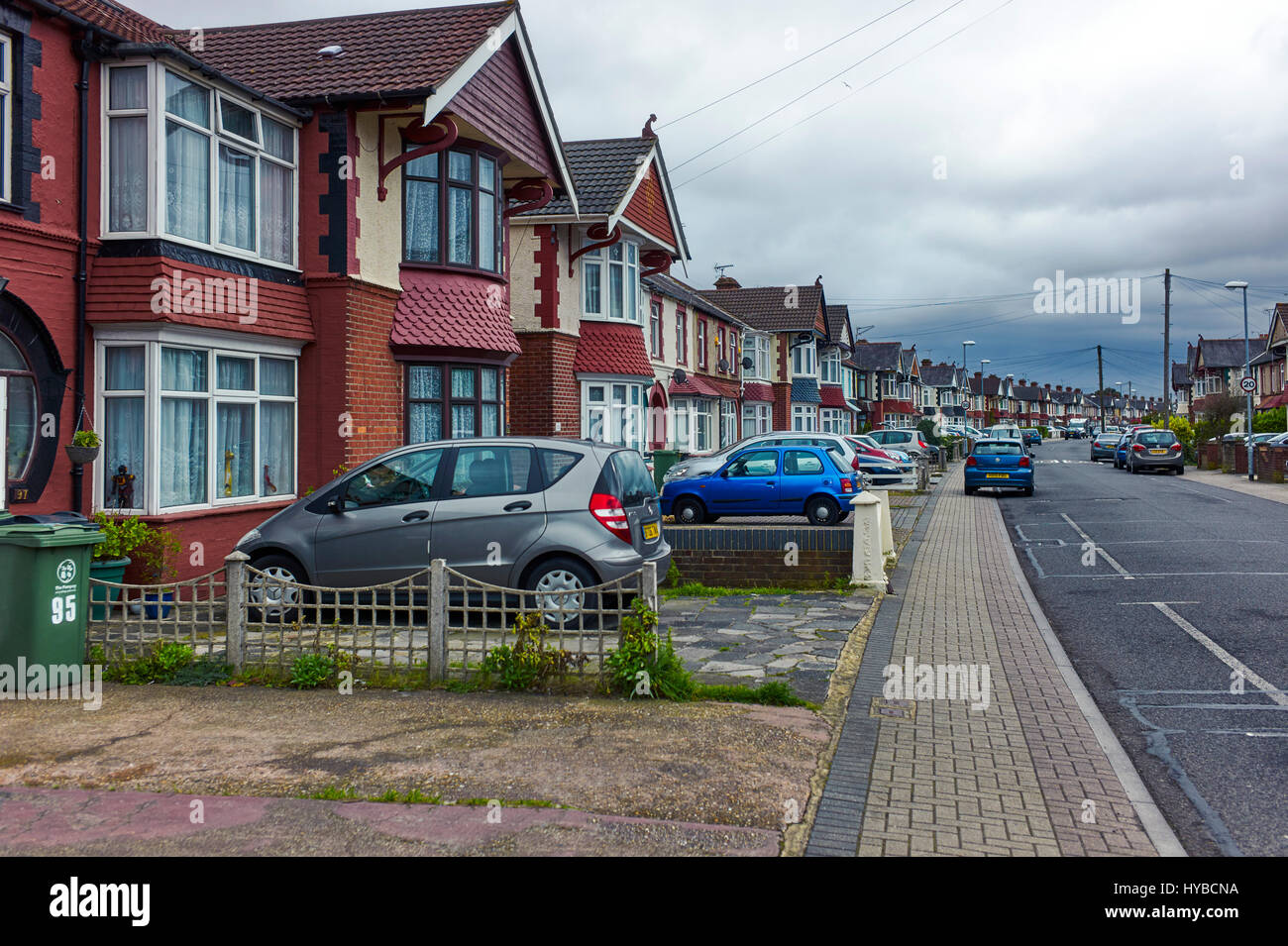 Chatsworth Avenue on the Highbury Estate, Cosham, Portsmouth Stock Photo