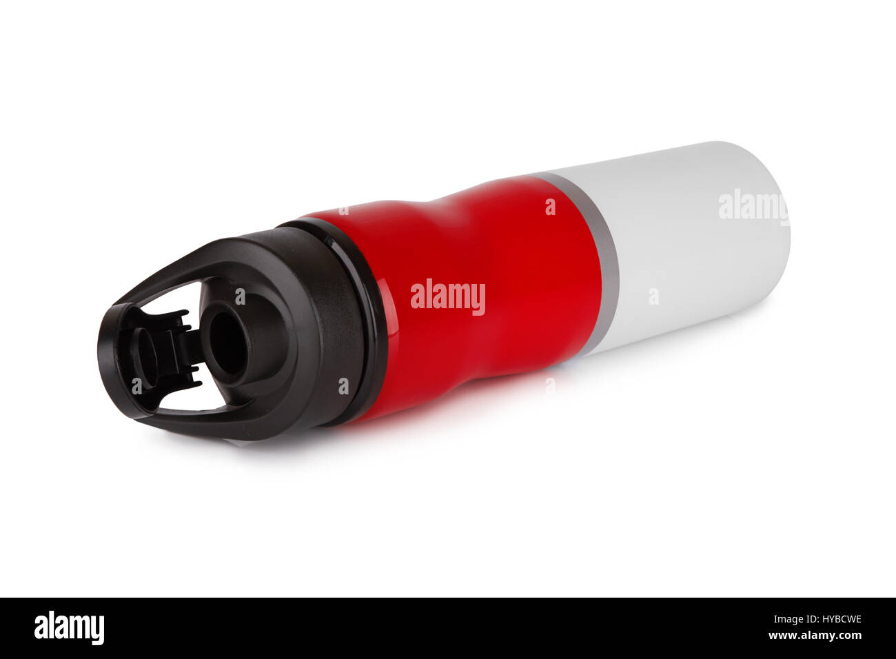 red water bottle for sportsman on white Stock Photo Alamy