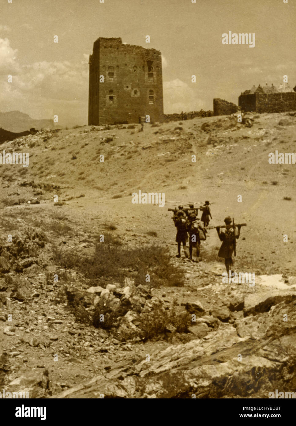British troups at Somerset Fort, Aden, Yemen Stock Photo Alamy