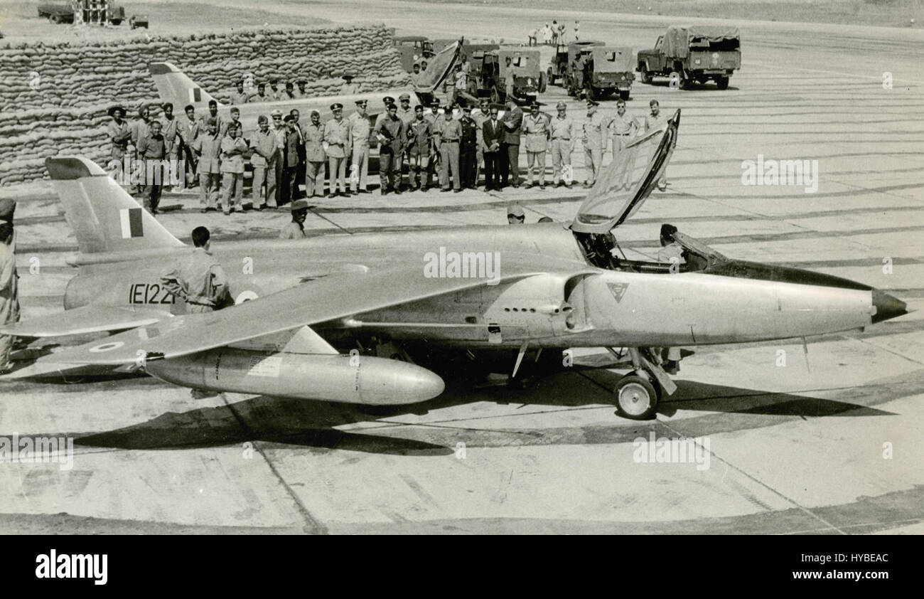 Foreign military advisers at the air force base of Adampur, India Stock