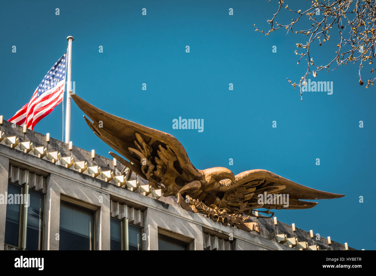 U.S. Embassy, Grosvenor Square, Mayfair, London, W1, England, UK Stock Photo