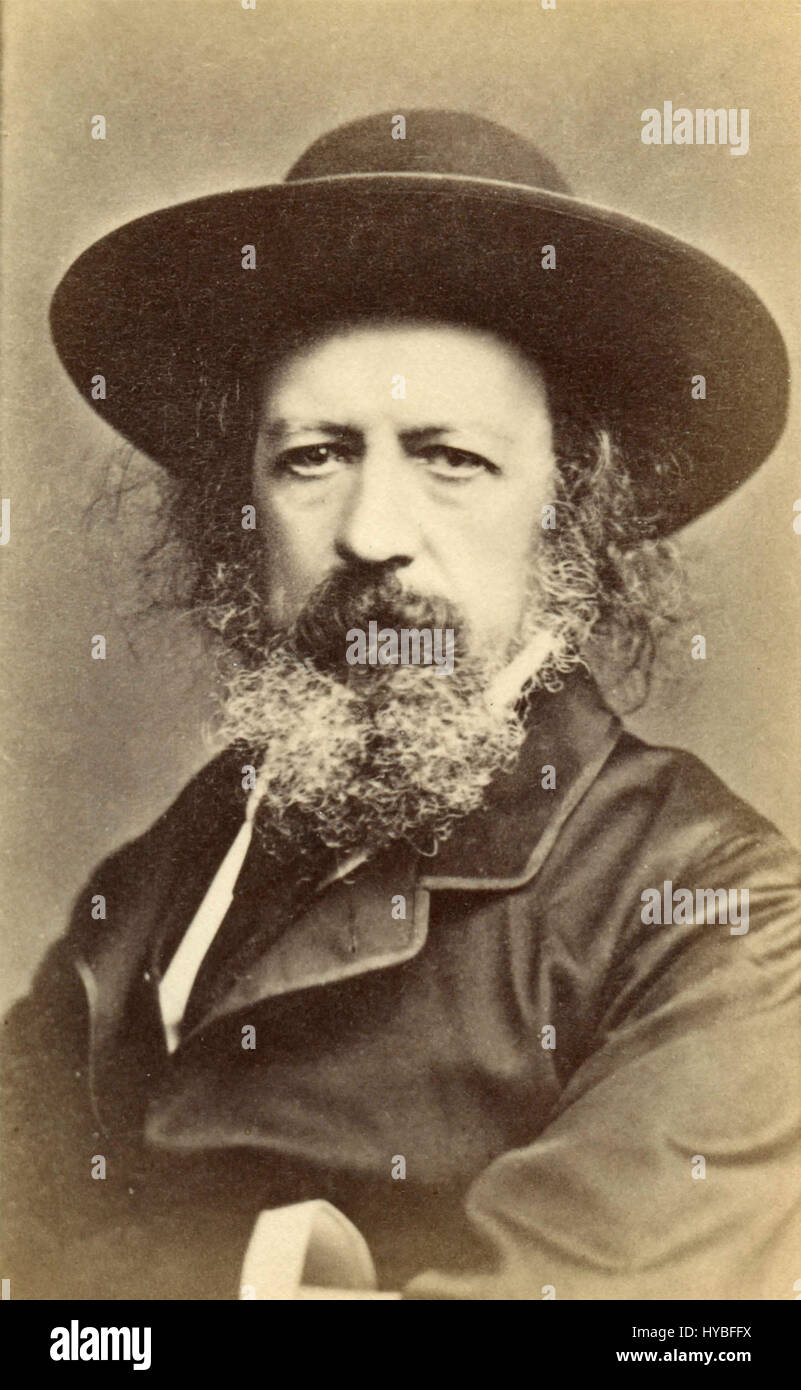 Alfred Lord Tennyson, British poet laureate Stock Photo