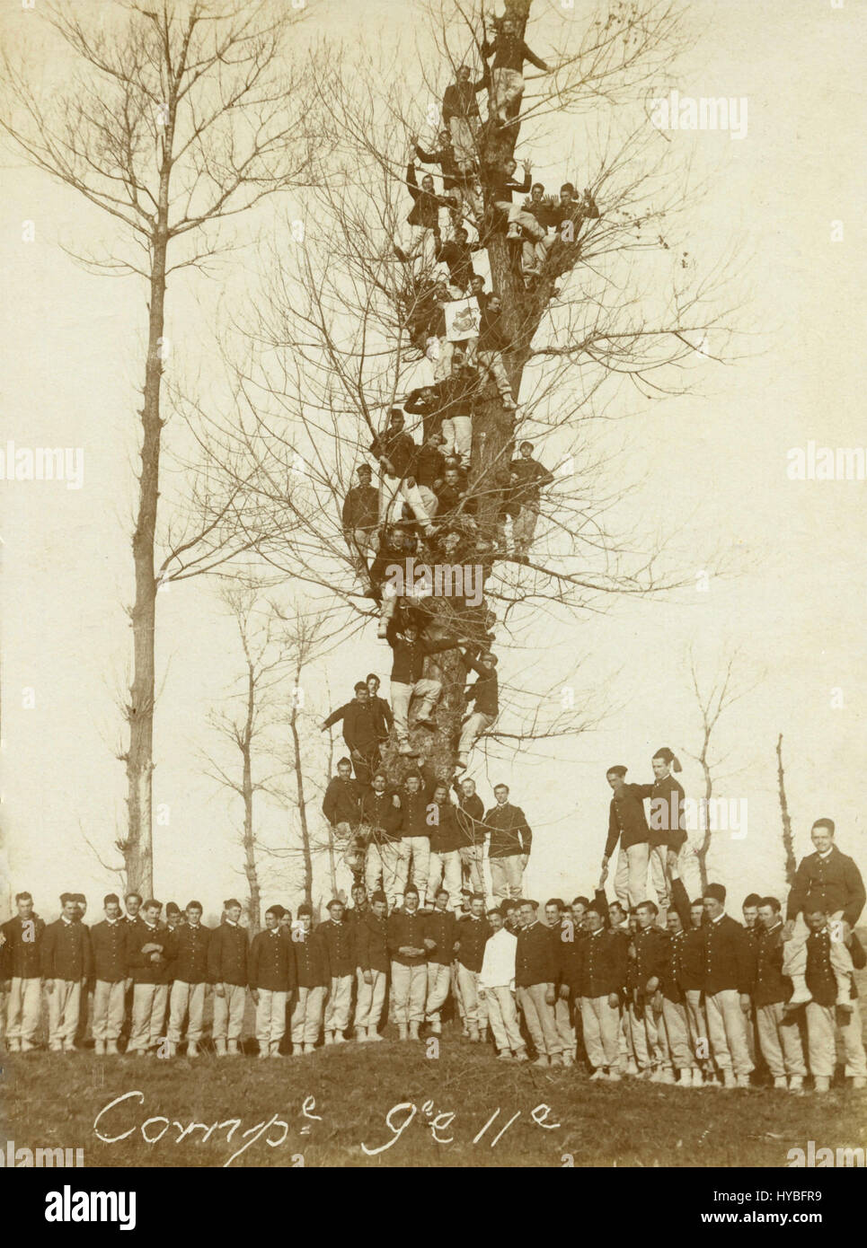 Italian Royal Army training, 1910 Stock Photo