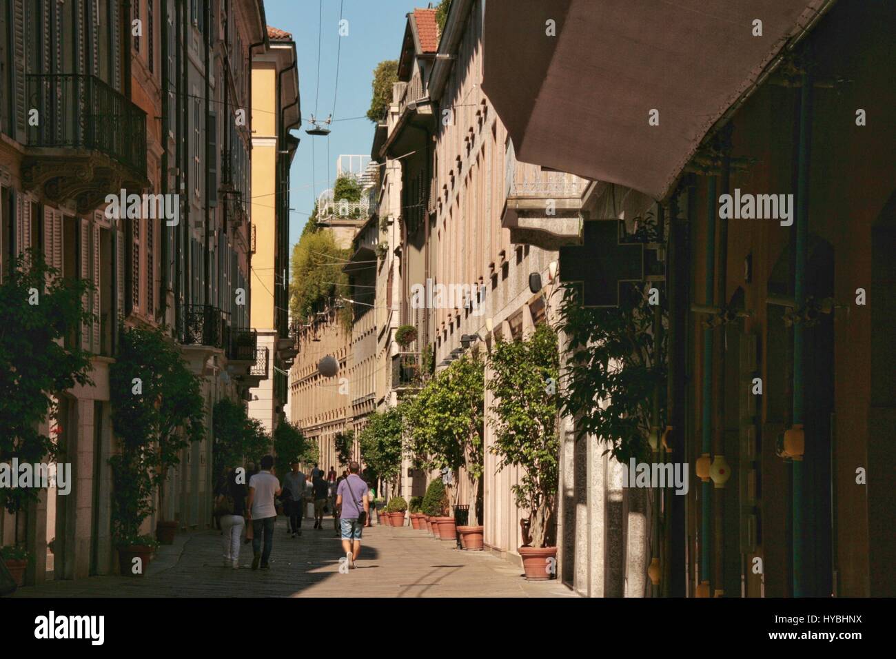 A street in Brera, Milan Stock Photo Alamy
