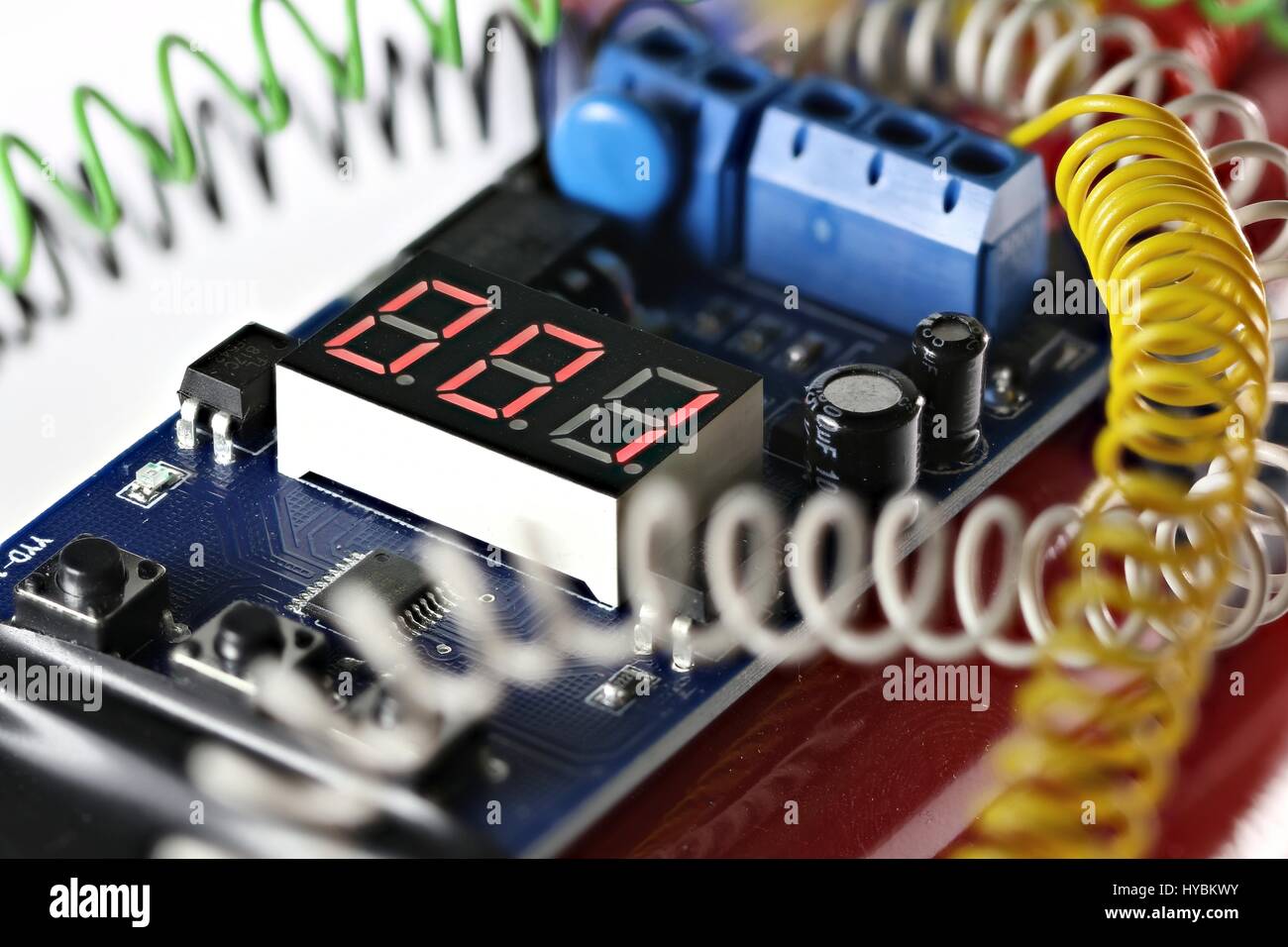 digital countdown timer of a bomb one second before explosion Stock Photo