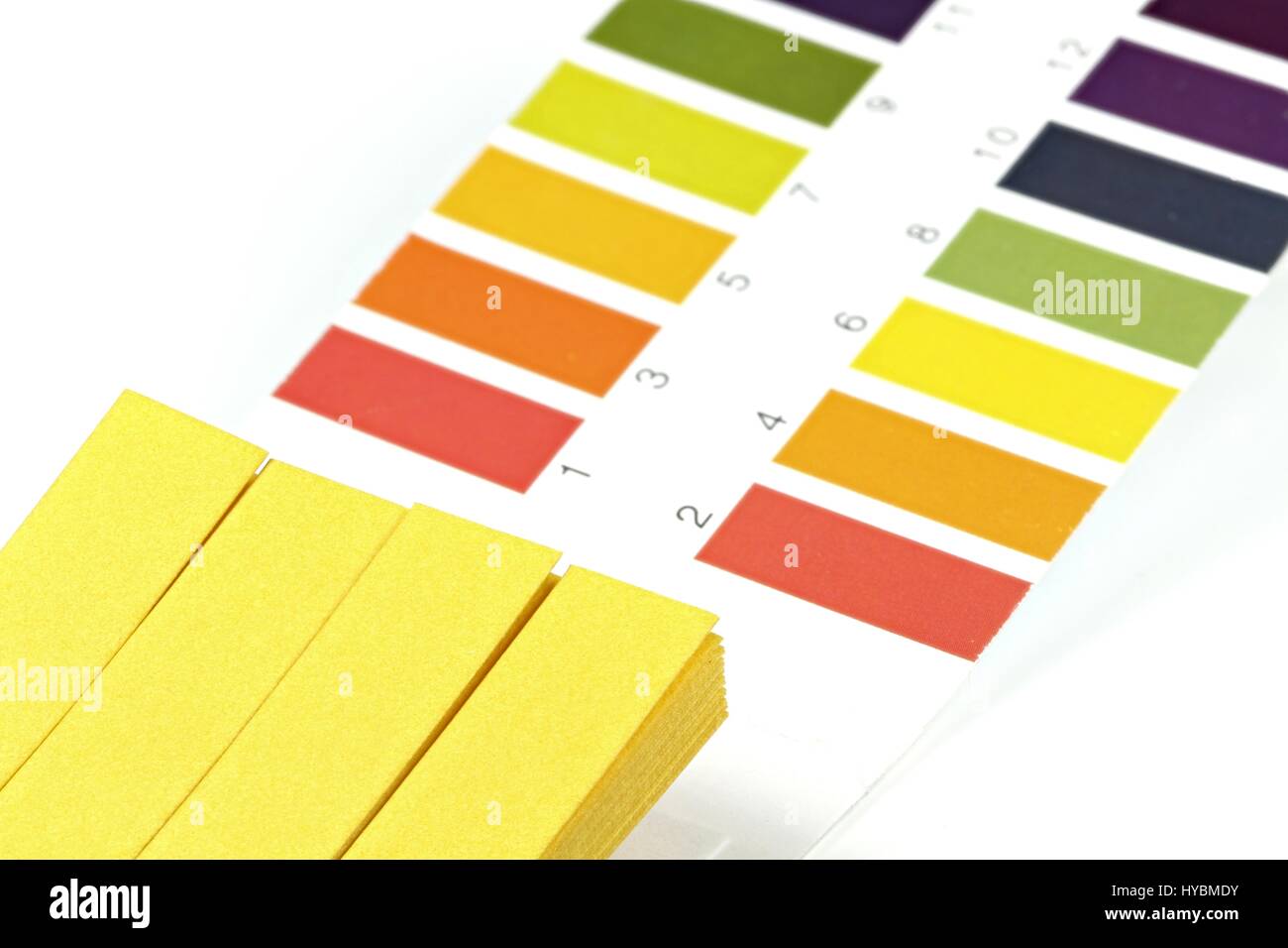 universal indicator paper isolated on white background Stock Photo - Alamy