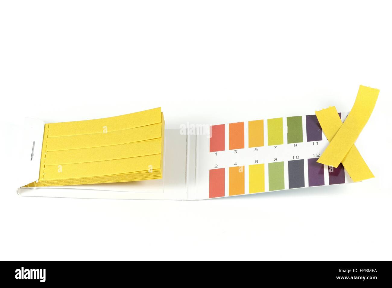 universal indicator paper isolated on white background Stock Photo - Alamy