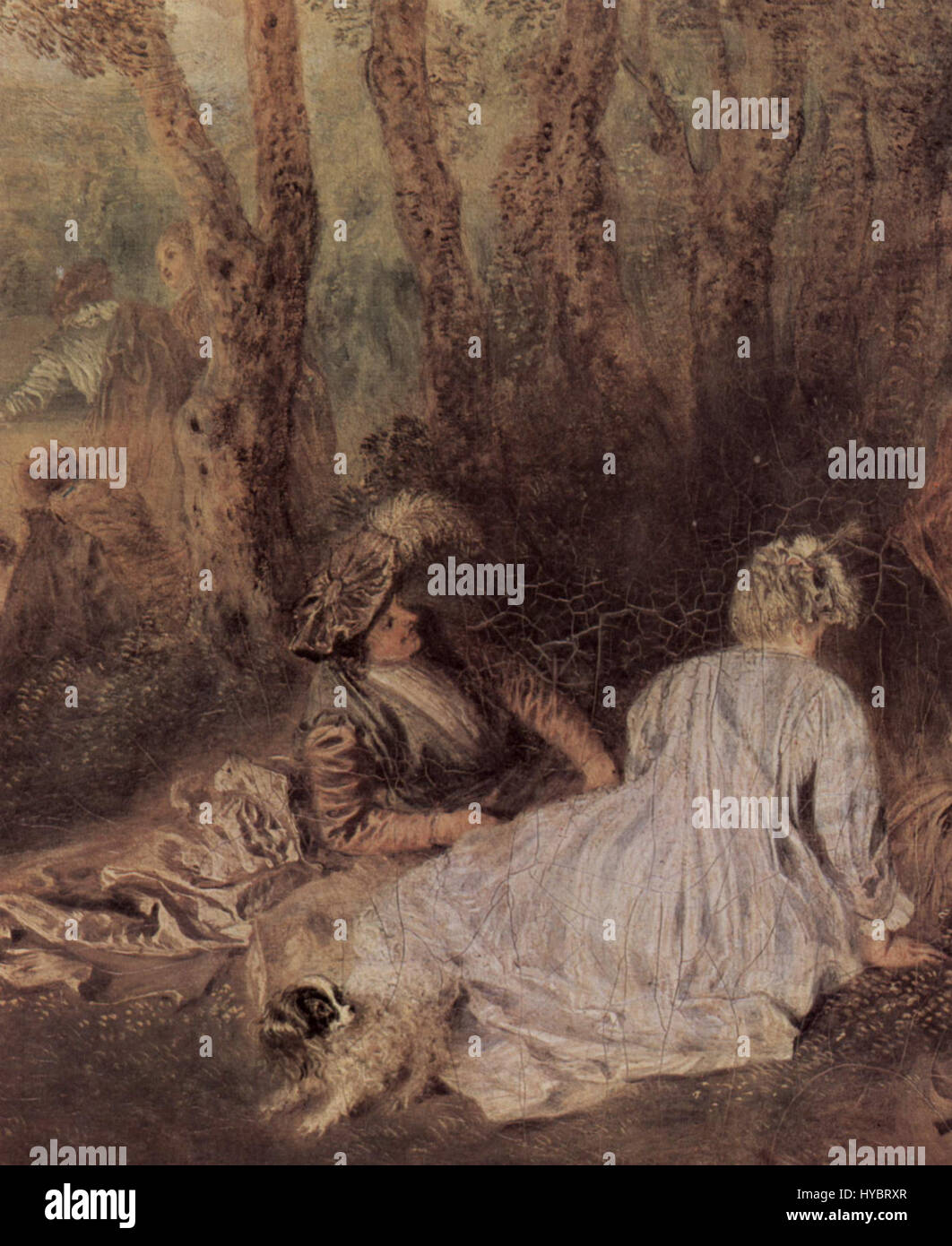 Antoine Watteau's work, labeled '045,' showcases his characteristic ...