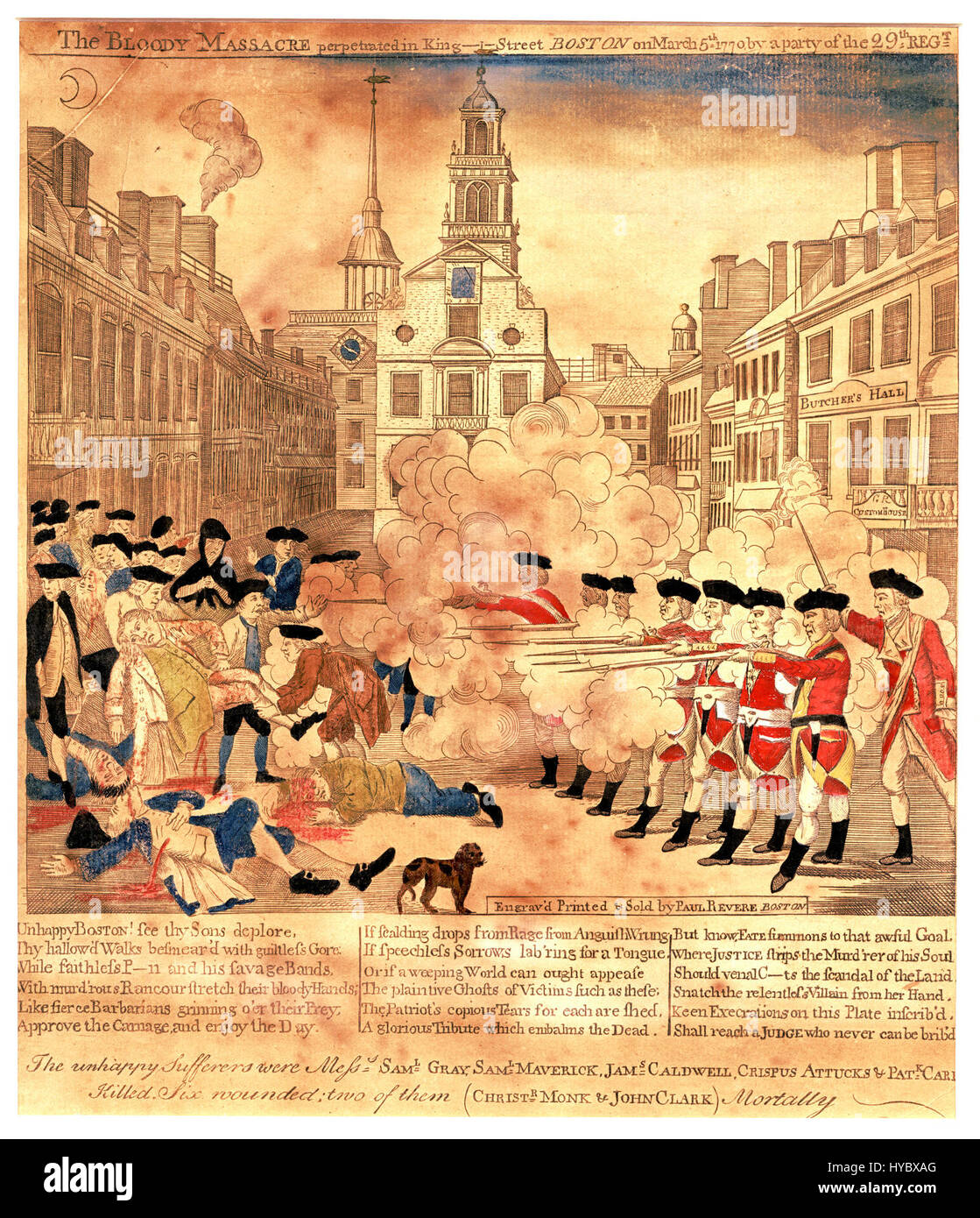Boston Massacre Stock Photo