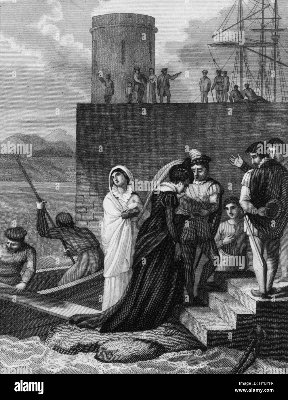 Landing of Mary Queen of Scots (Mary, Queen of Scots) from NPG