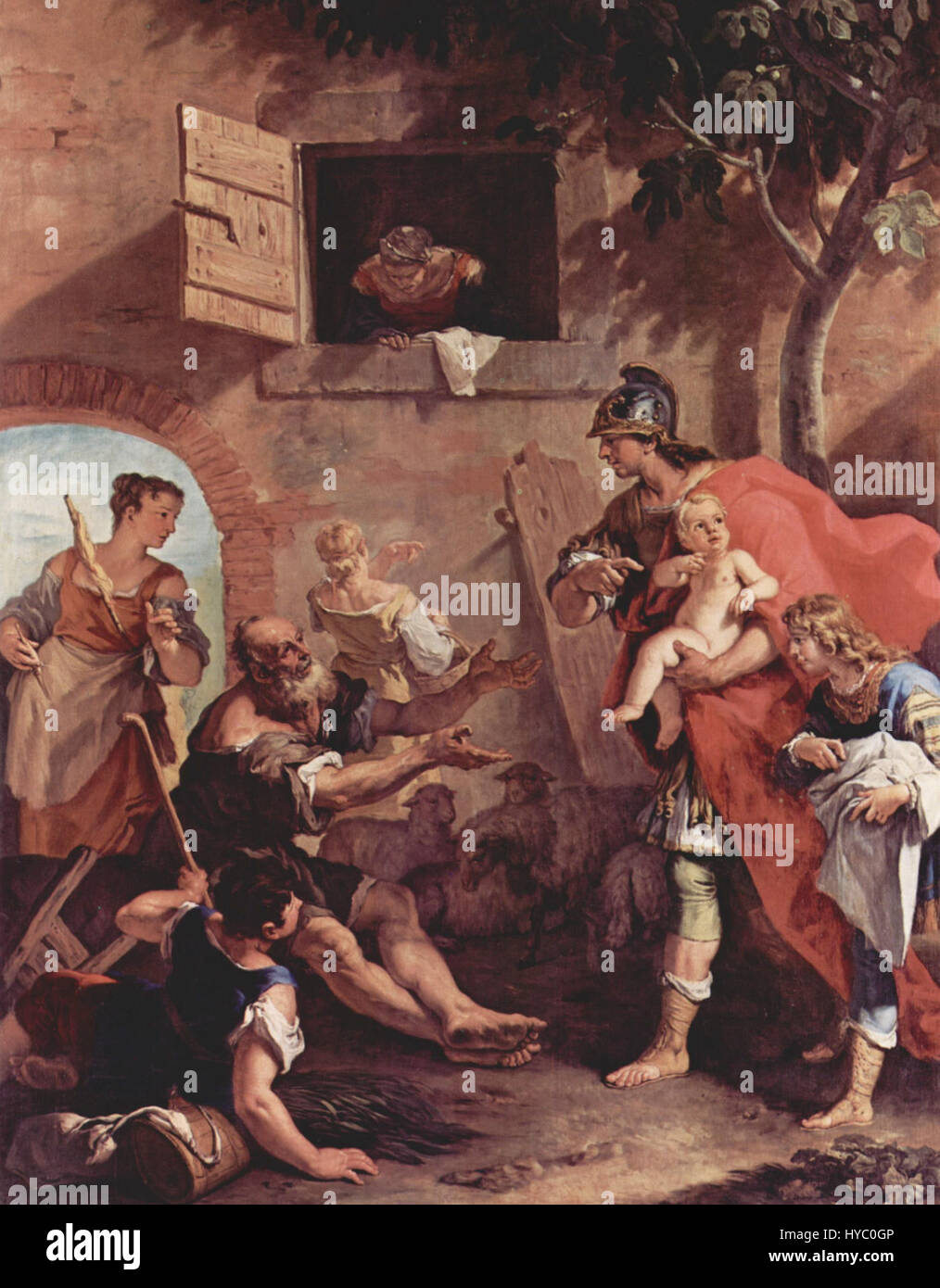 Sebastiano Ricci’s painting, labeled '018,' is a classical Baroque work ...