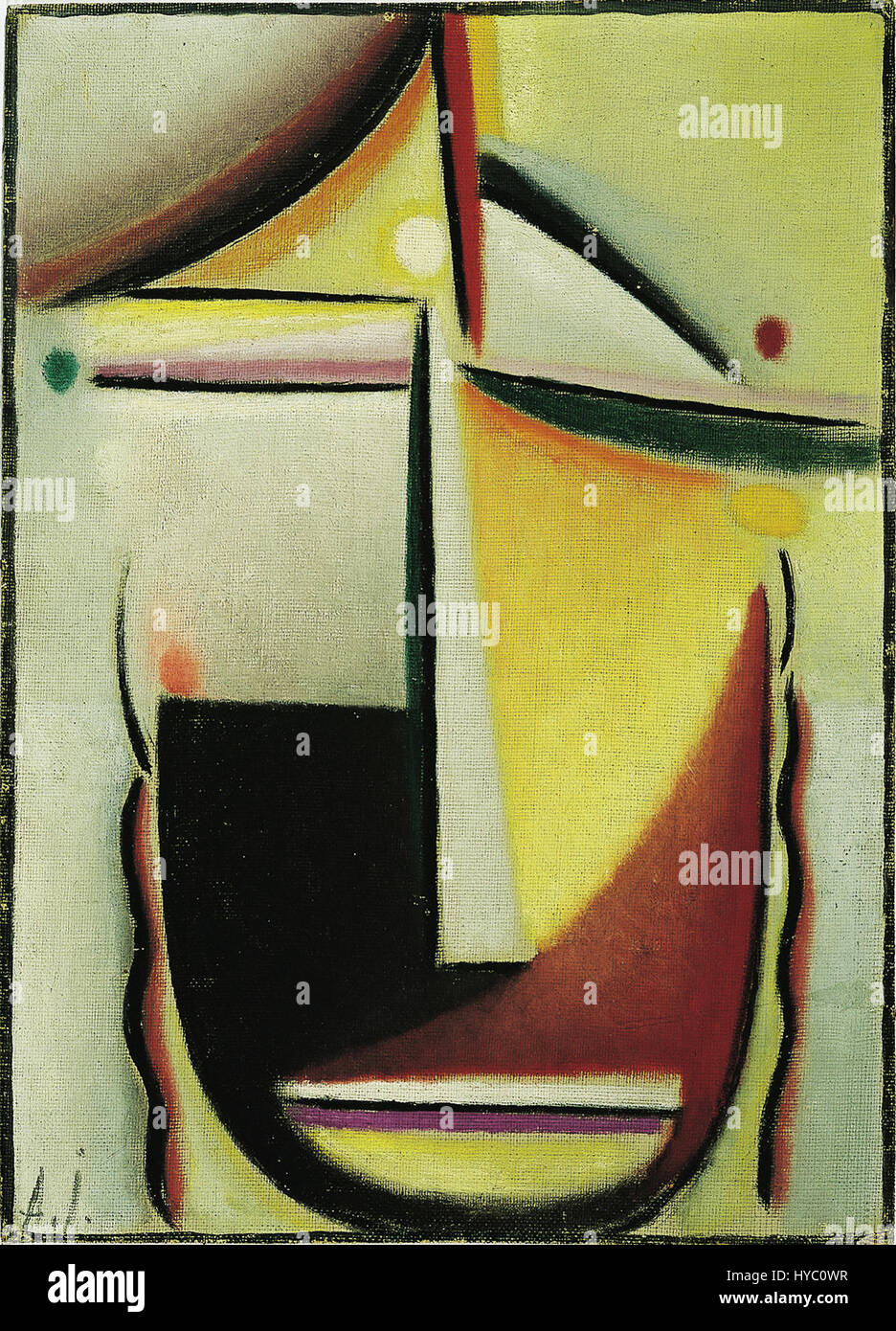 Abstract Head  Autumn and Dying by Alexei Jawlensky, 1923 Stock Photo