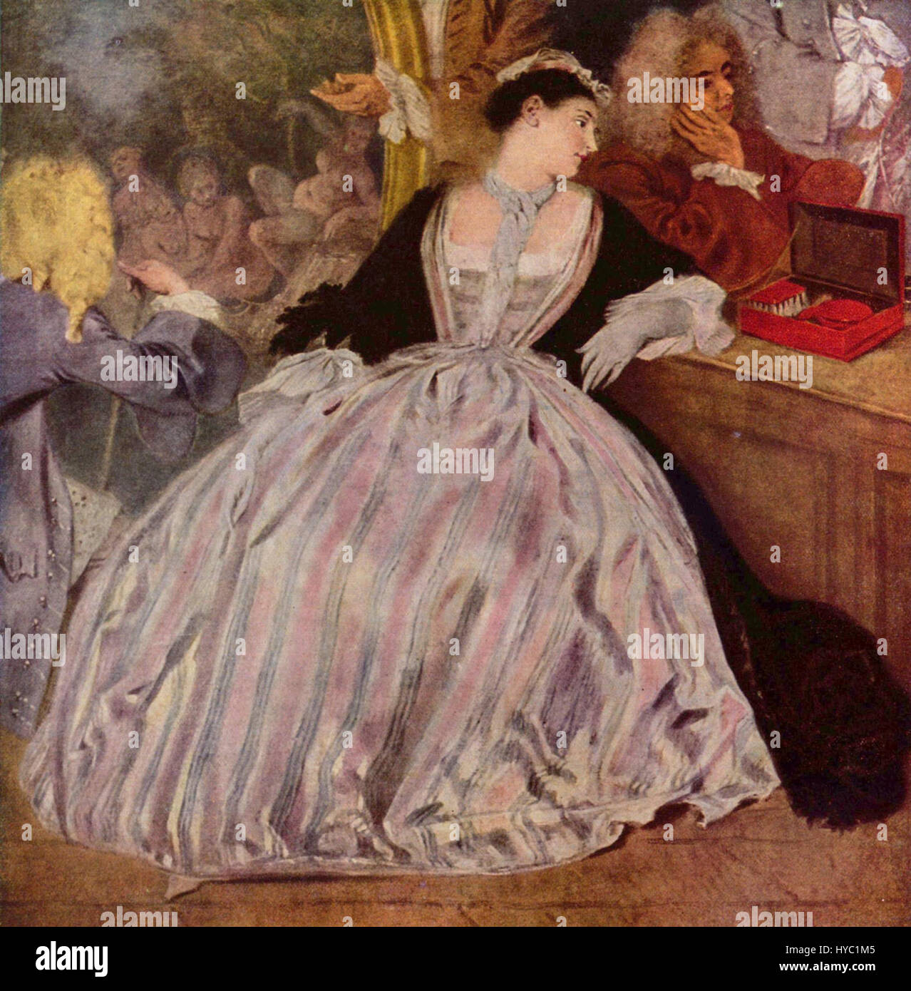 This painting by Antoine Watteau is a fine example of his Rococo style ...