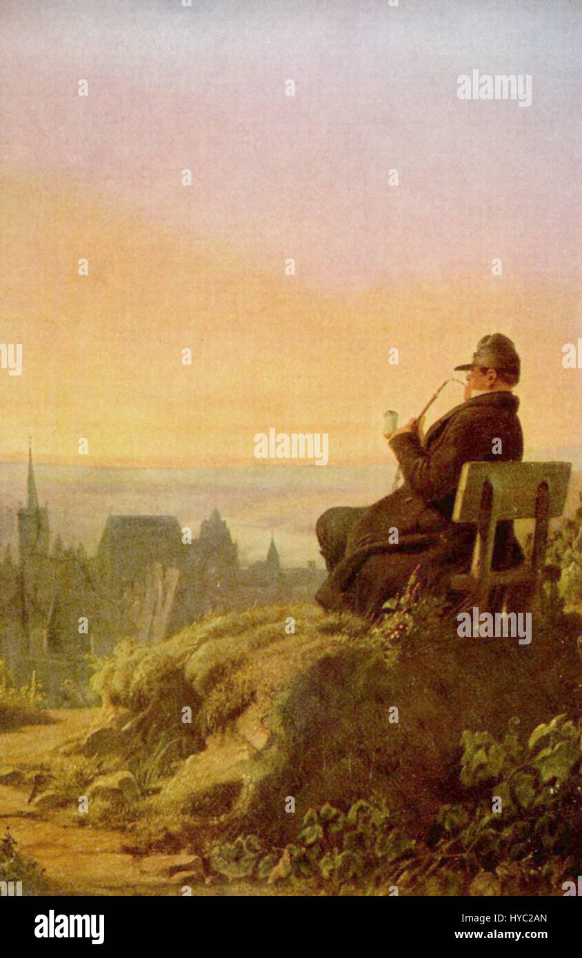 Carl Spitzweg   Rast auf dem Weinberg Stock Photo