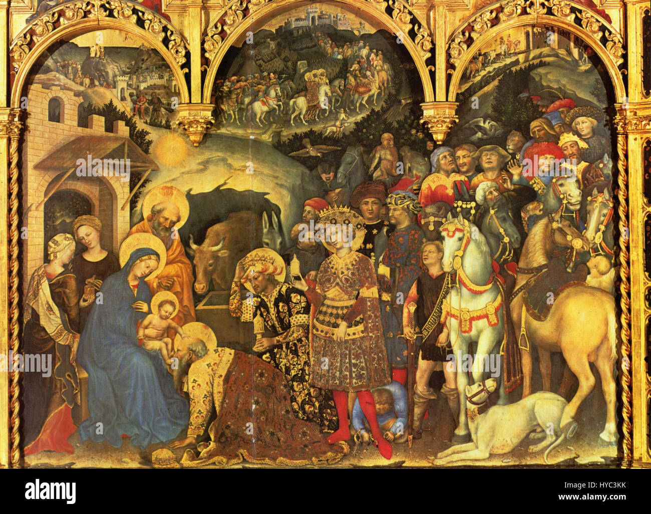 Gentile da Fabriano's work exemplifies the International Gothic style ...