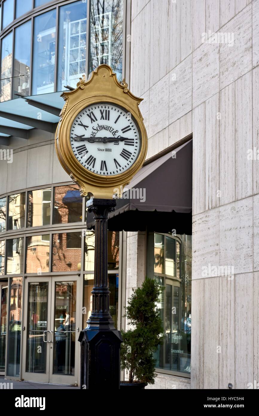 Chas Schwartz and son jewelers clock at Chevy Chase Village, Maryland