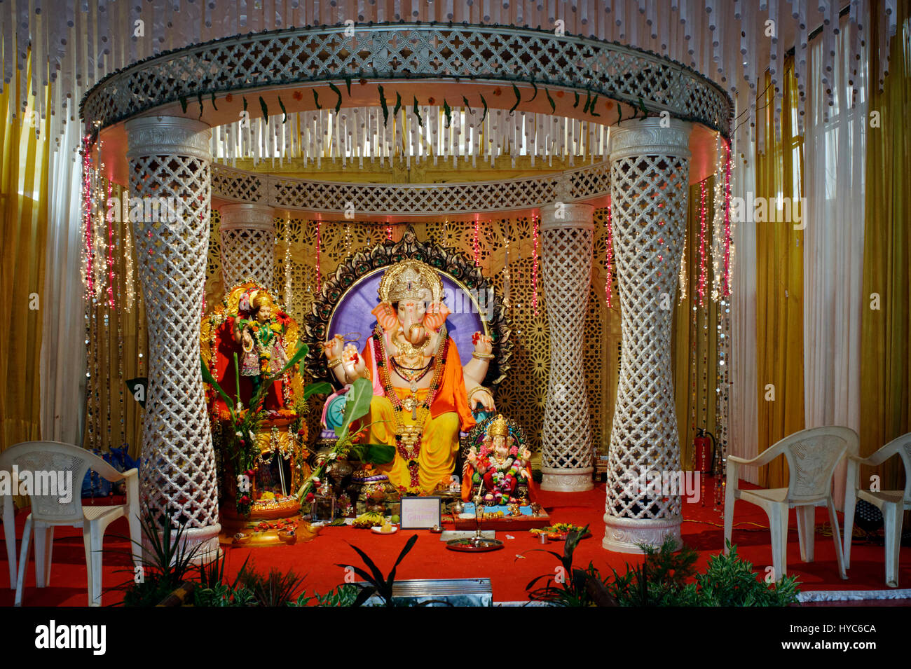 Ganpati statue festival, mumbai, maharashtra, india, asia Stock Photo