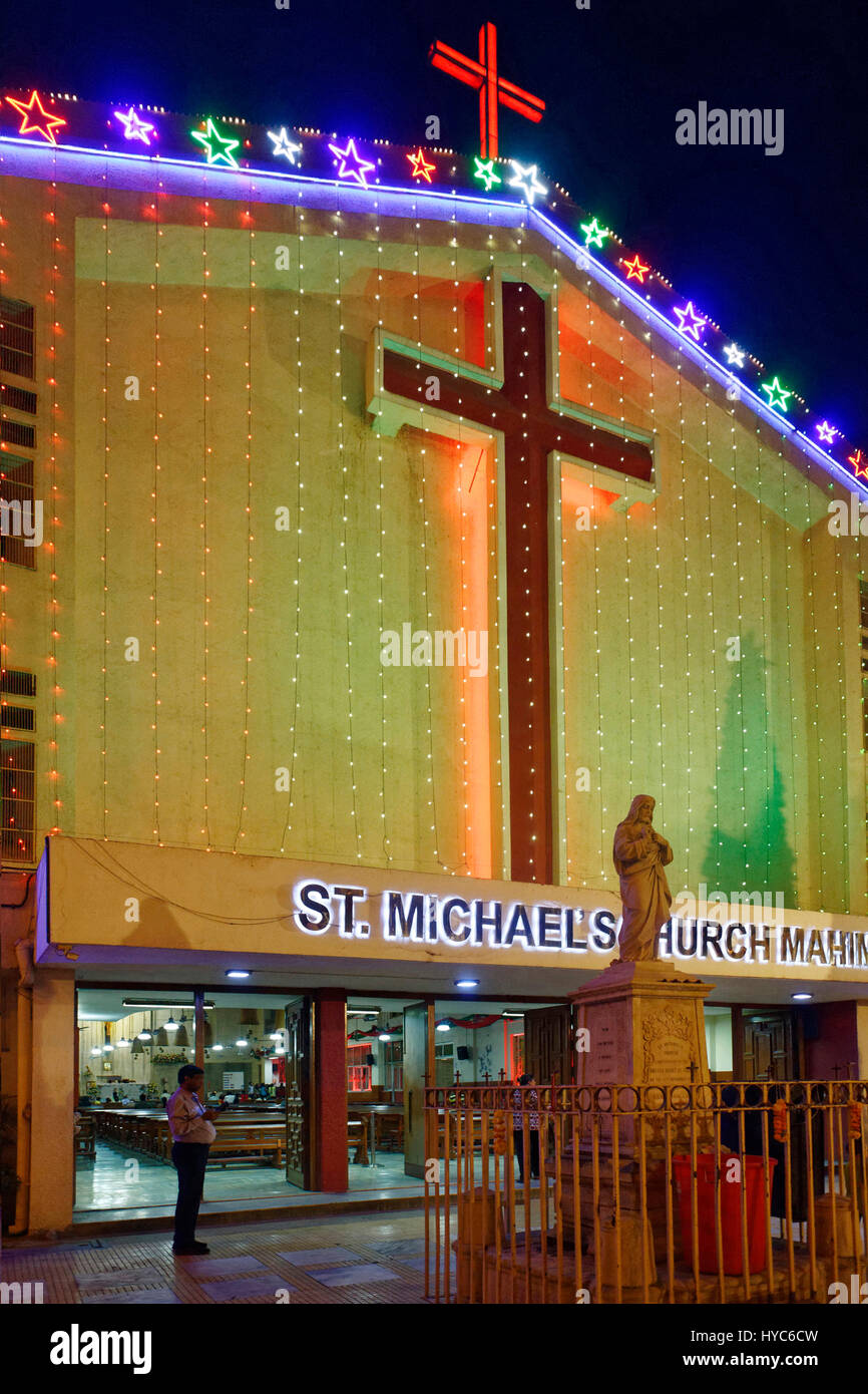 St michael church, mahim, mumbai, maharashtra, india, asia Stock Photo