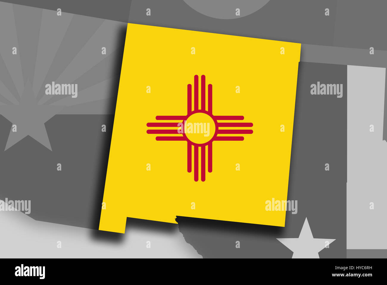 illustration-of-the-state-of-new-mexico-silhouette-map-and-flag-its-a