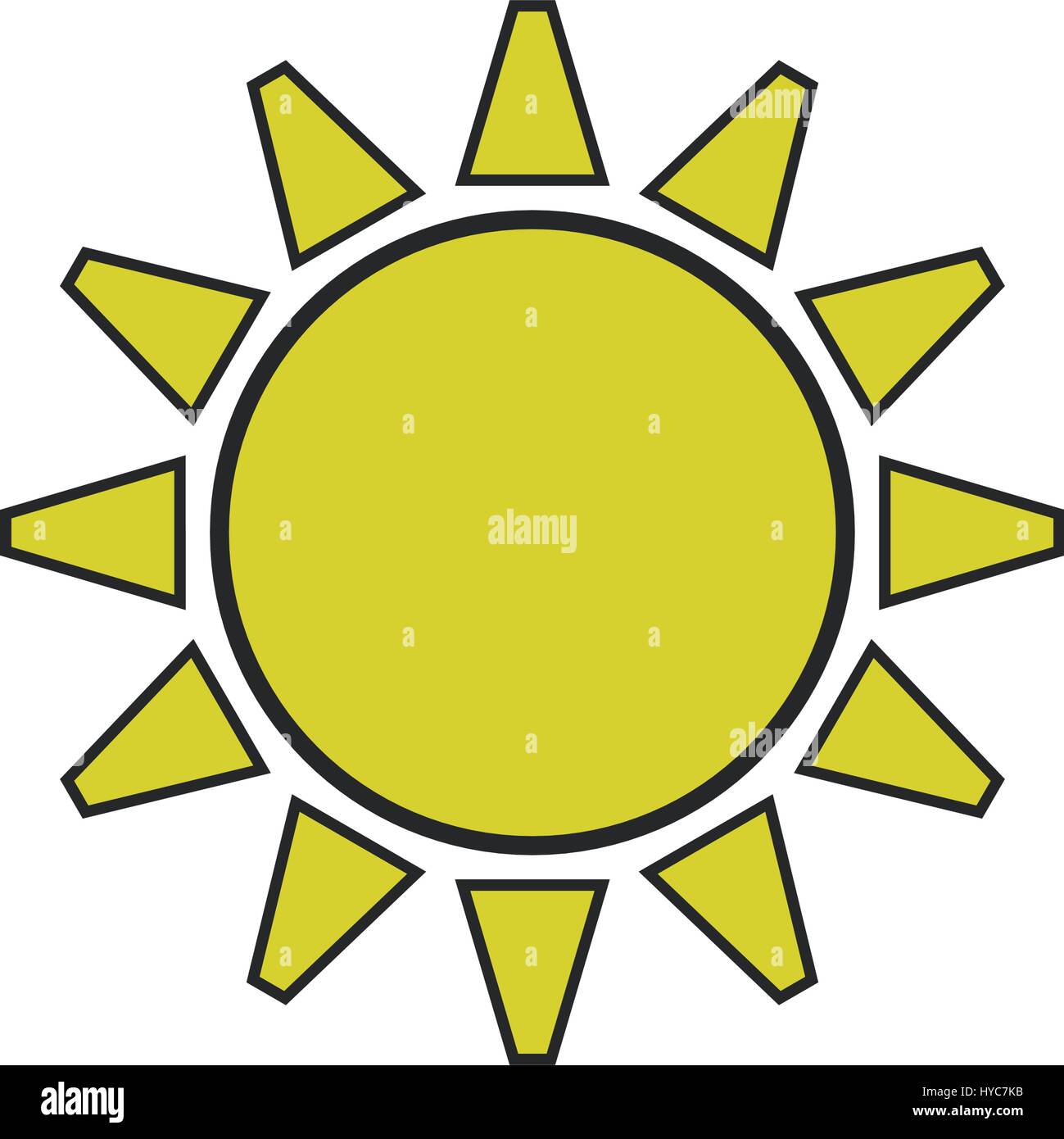sun icon illustrated on a white background in vector Stock Vector Image ...
