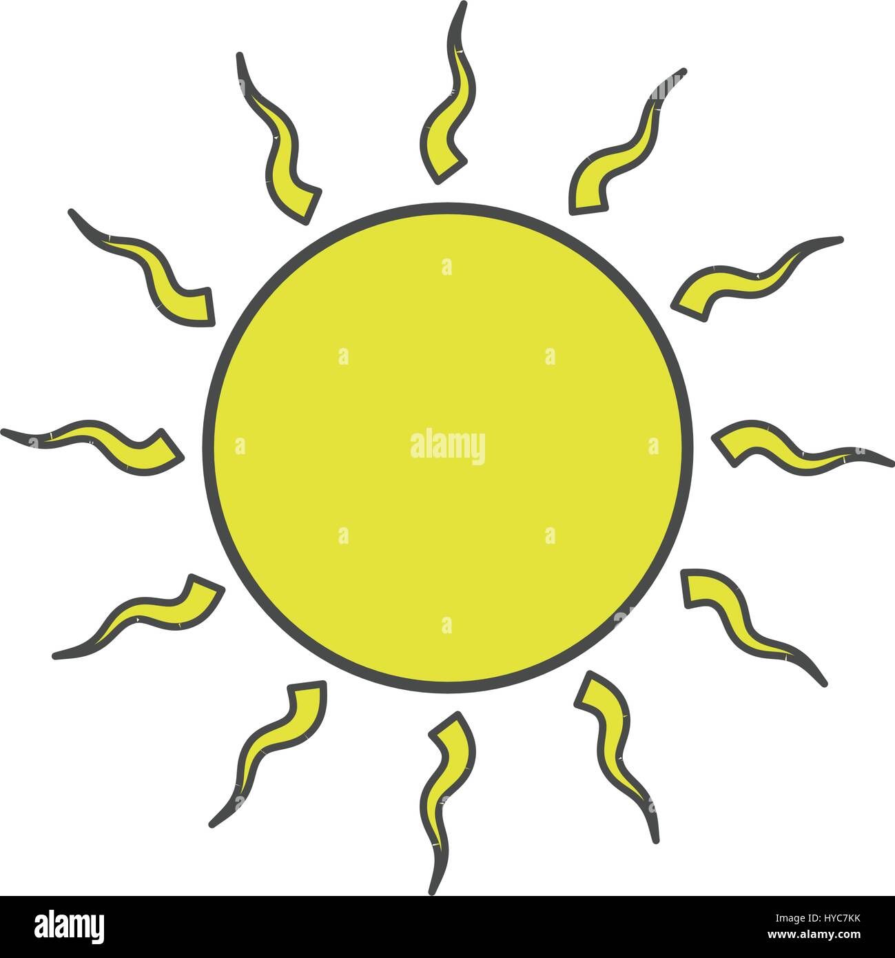 sun icon illustrated on a white background in vector Stock Vector Image ...