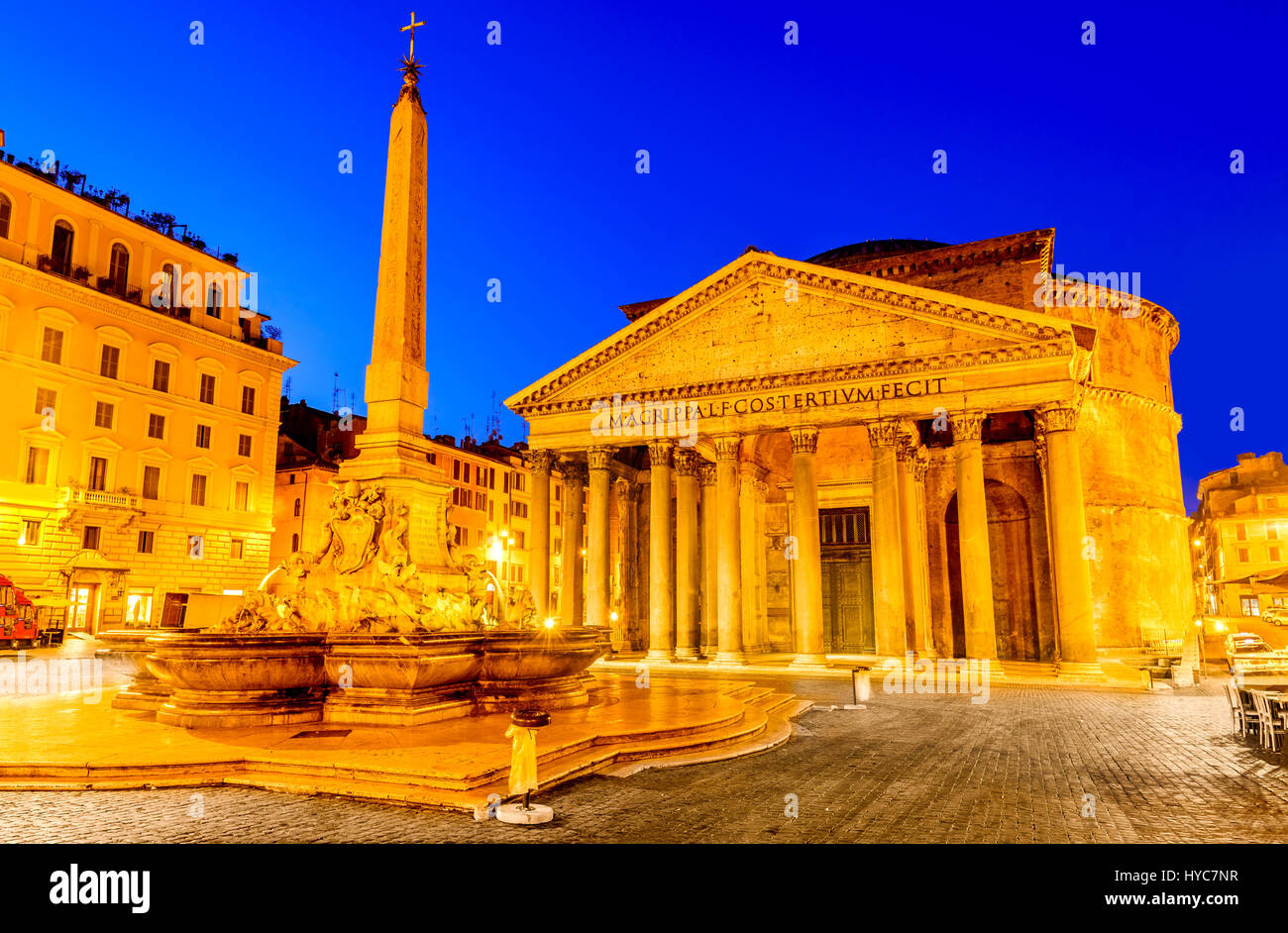 Rome, Italy. Pantheon, ancient architecture of Rome, Italy, dating from Roman Empire civilization Stock Photo