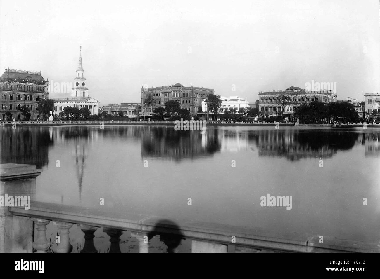 Vintage Photo of Dalhousie Square, Calcutta, Kolkata, West Bengal, Asia, India, 1900s Stock Photo