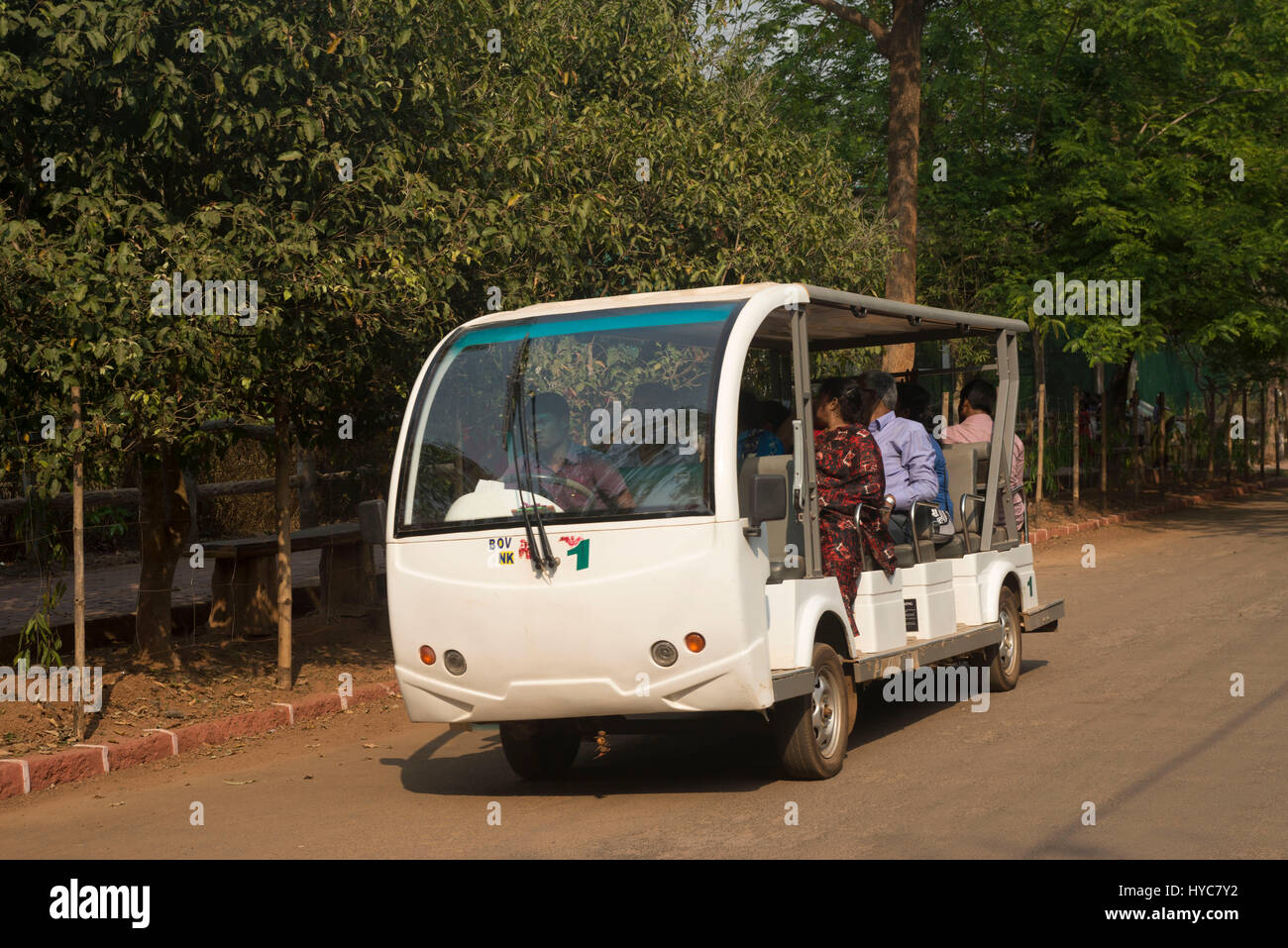 battery operated vehicles, nandankanan zoological park, orissa, Asia, India Stock Photo