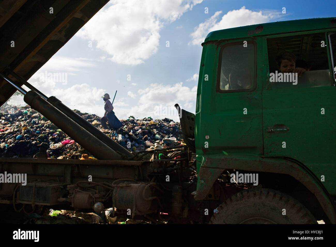 rubbish dump, anlong pi, siem reap, cambodia Stock Photo