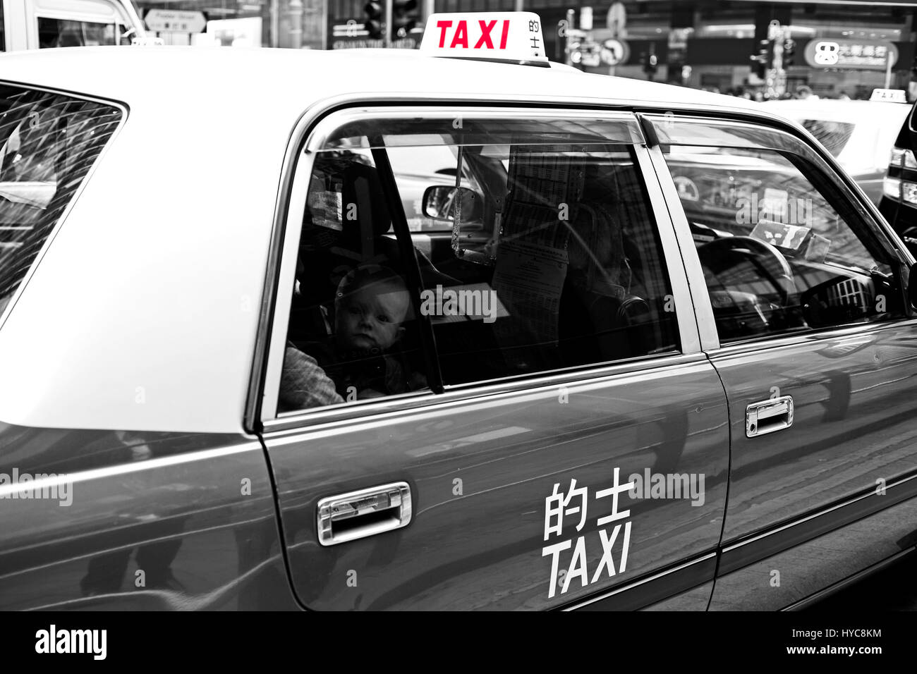 Taxi, hong kong, china Stock Photo