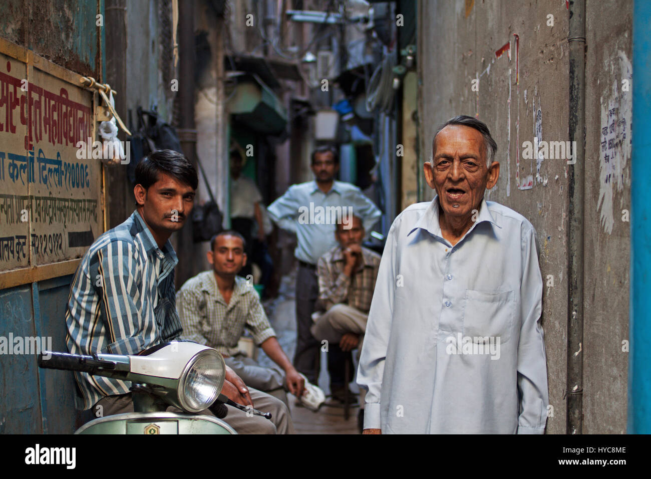 people on the street, new delhi, Asia, India Stock Photo