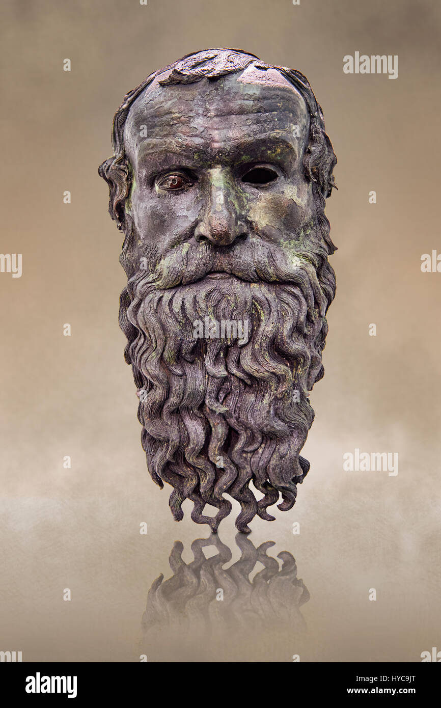 The Riace bronze Greek statue head cast about 460 BC. Museo Nazionale