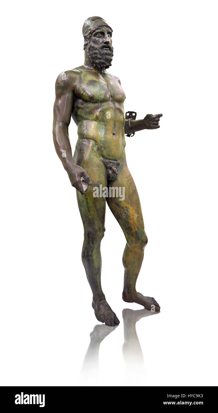 The Riace bronze Greek statues cast about 460 BC. Museo Nazionale della  Magna Grecia, Reggio Calabria, Italy Stock Photo - Alamy, image size:735x1390