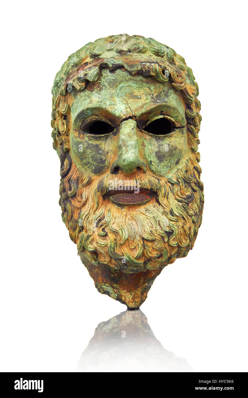 The Riace bronze Greek statue head cast about 460 BC. Museo Nazionale