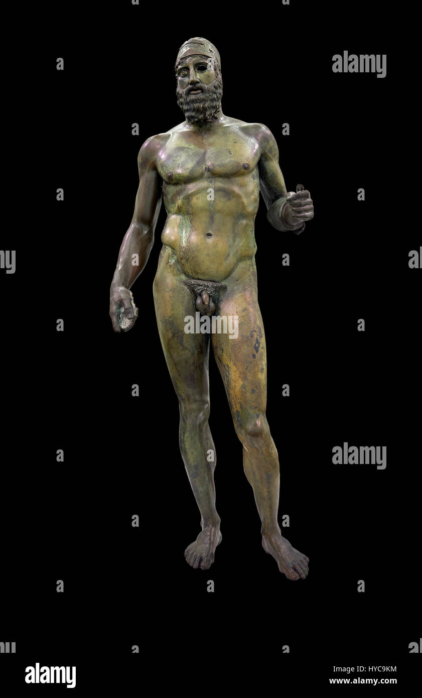 The Riace bronze Greek statues cast about 460 BC. Museo Nazionale della