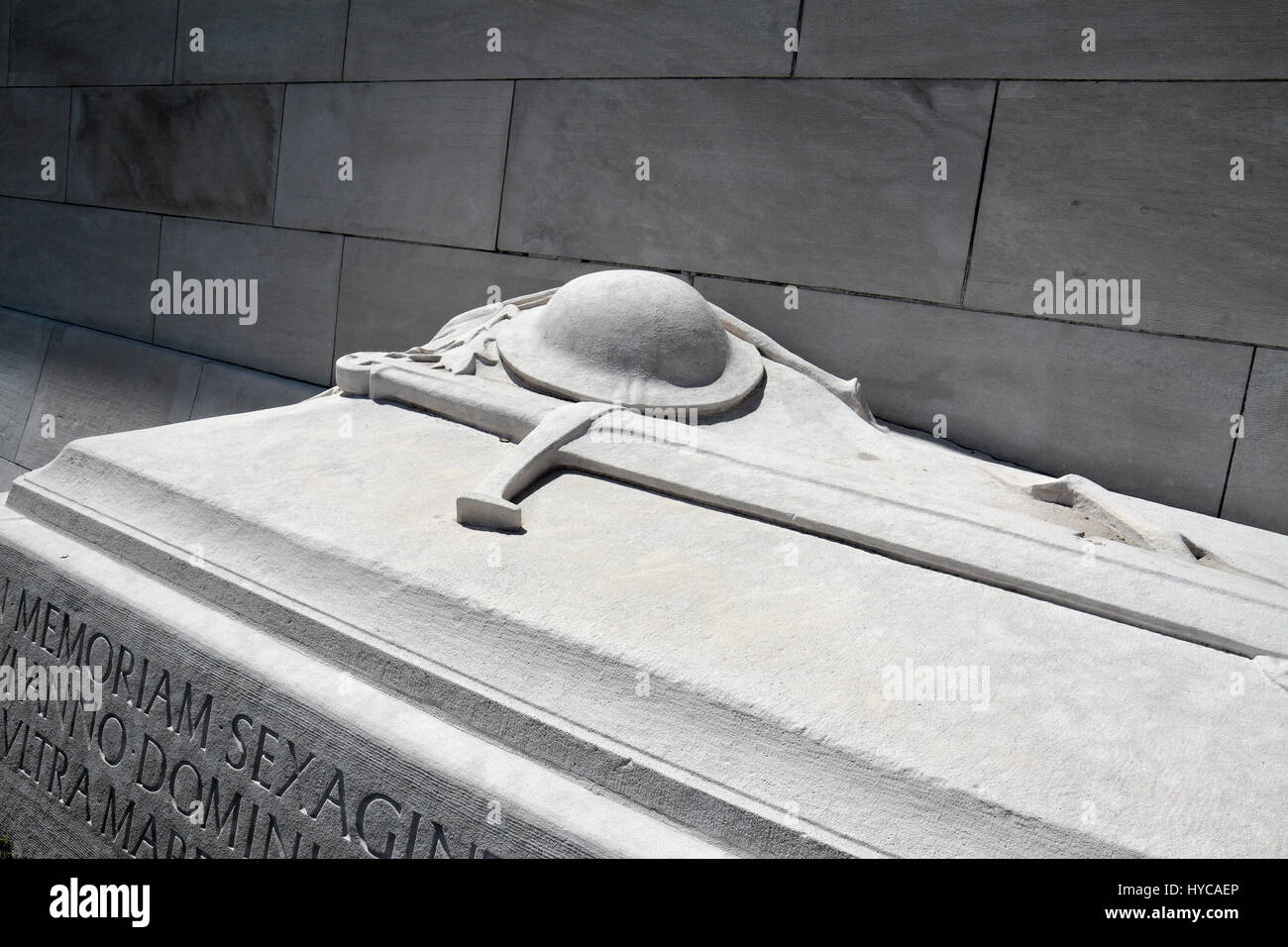 The Tomb of the Unknown Soldier, Canadian World War One Memorial, Vimy Ridge National Historic Site of Canada, France. Stock Photo