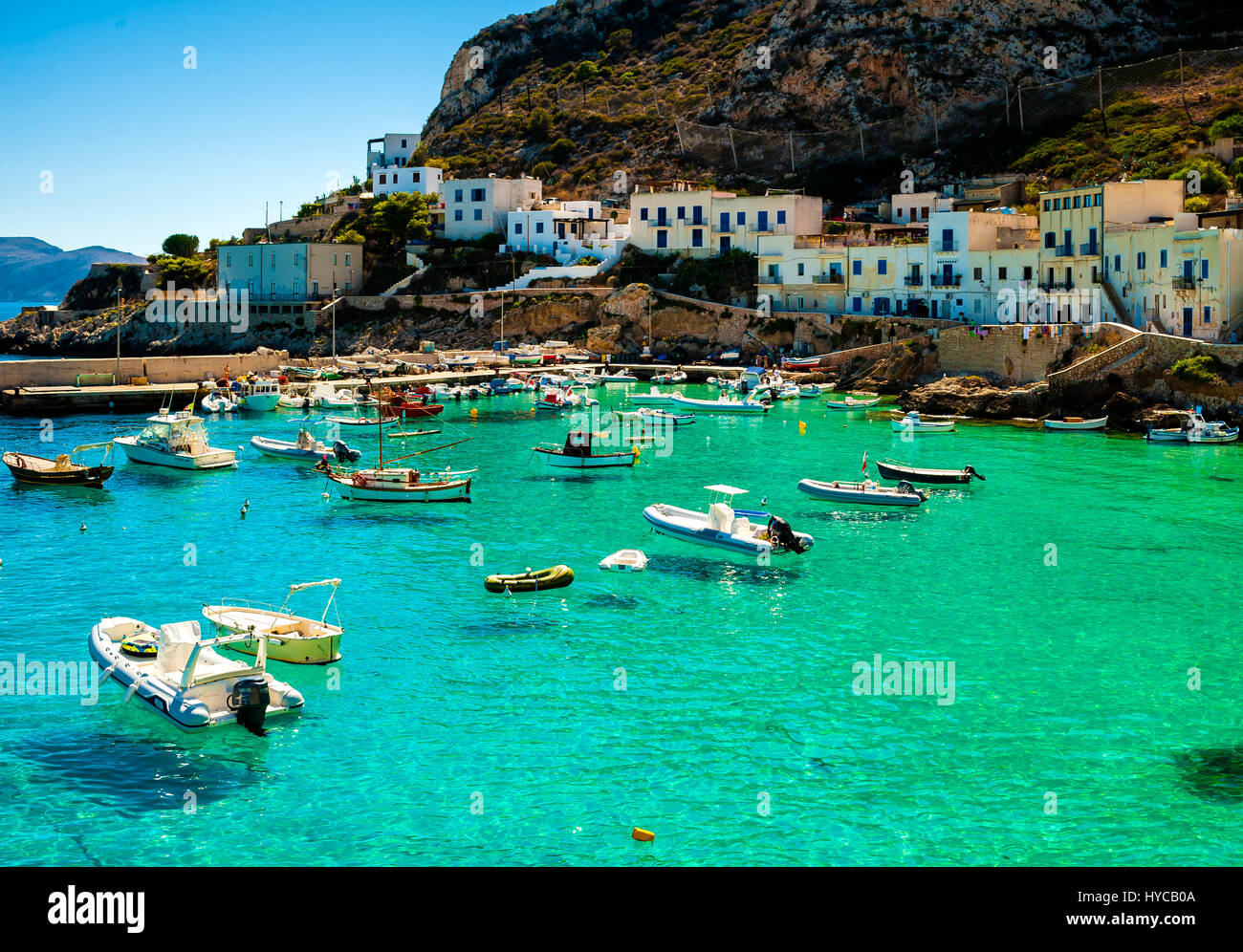 A veiw of Levanzo Island, Sicily, Italy Stock Photo