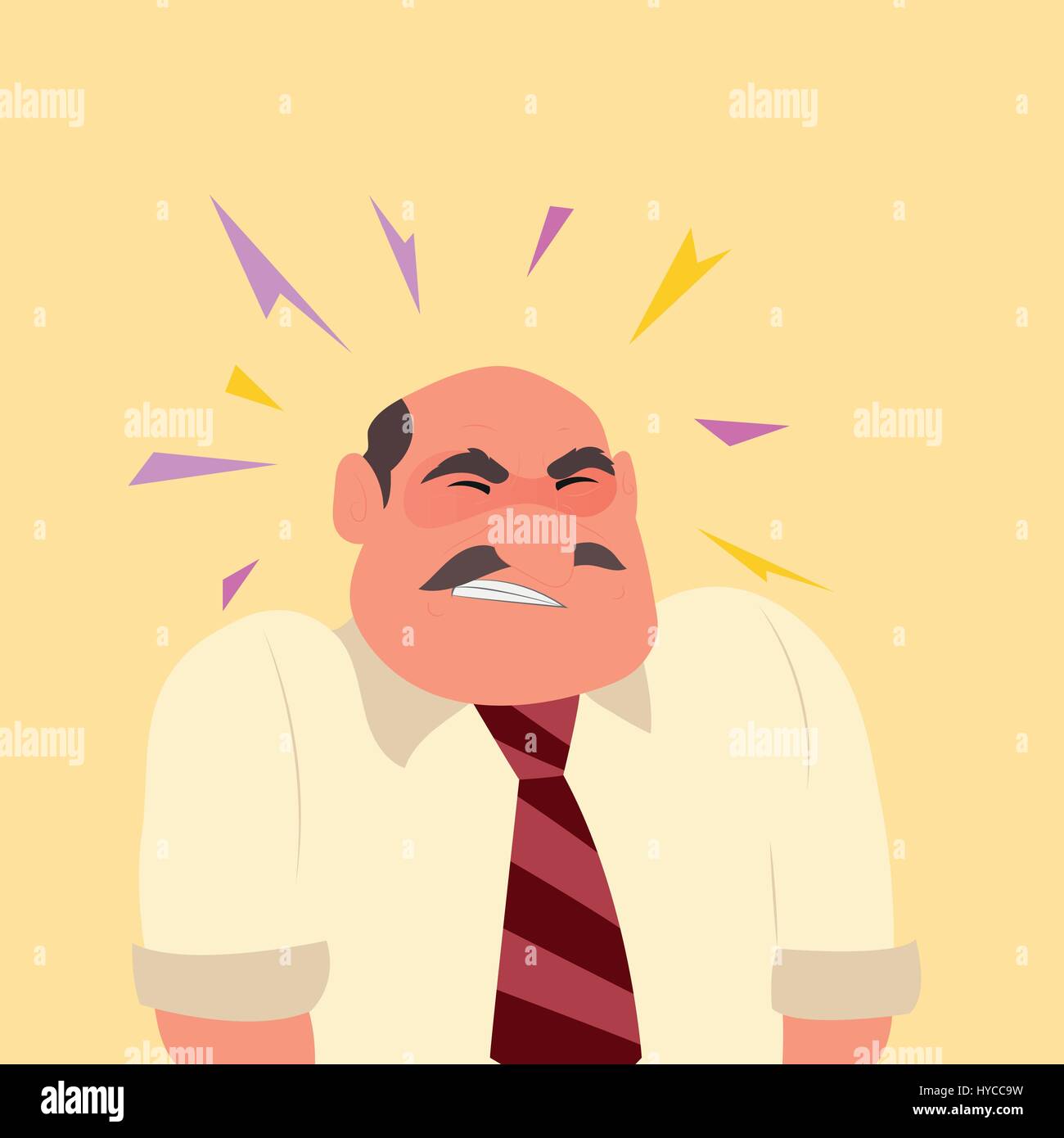 Man suffering headache and migraine in pain Stock Vector Image & Art ...