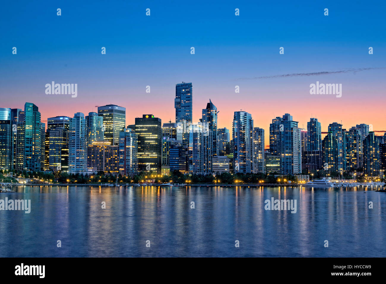 Downtown skyline of Vancouver as seen from Stanley Park Stock Photo - Alamy