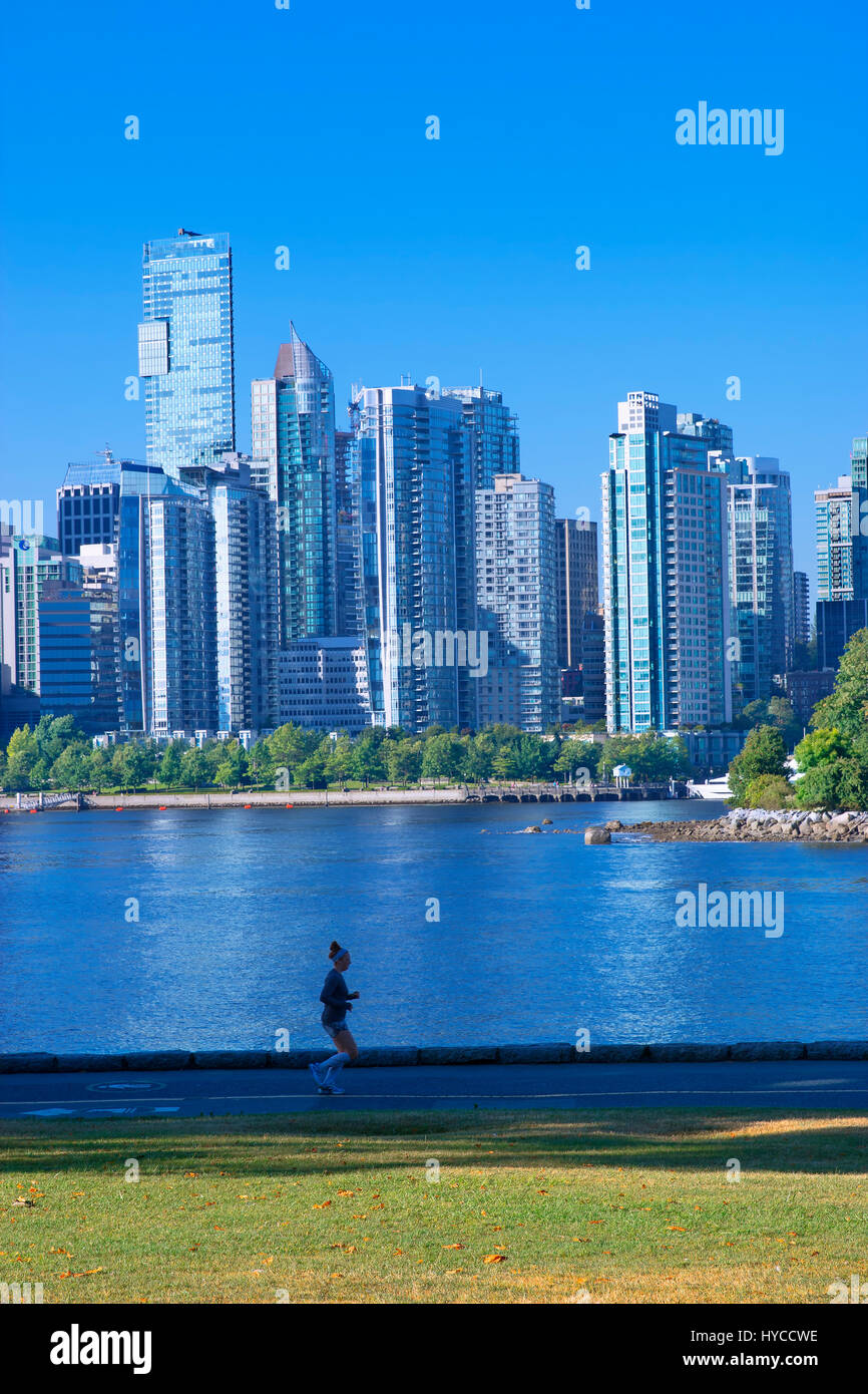 Downtown skyline of Vancouver as seen from Stanley Park Stock Photo - Alamy