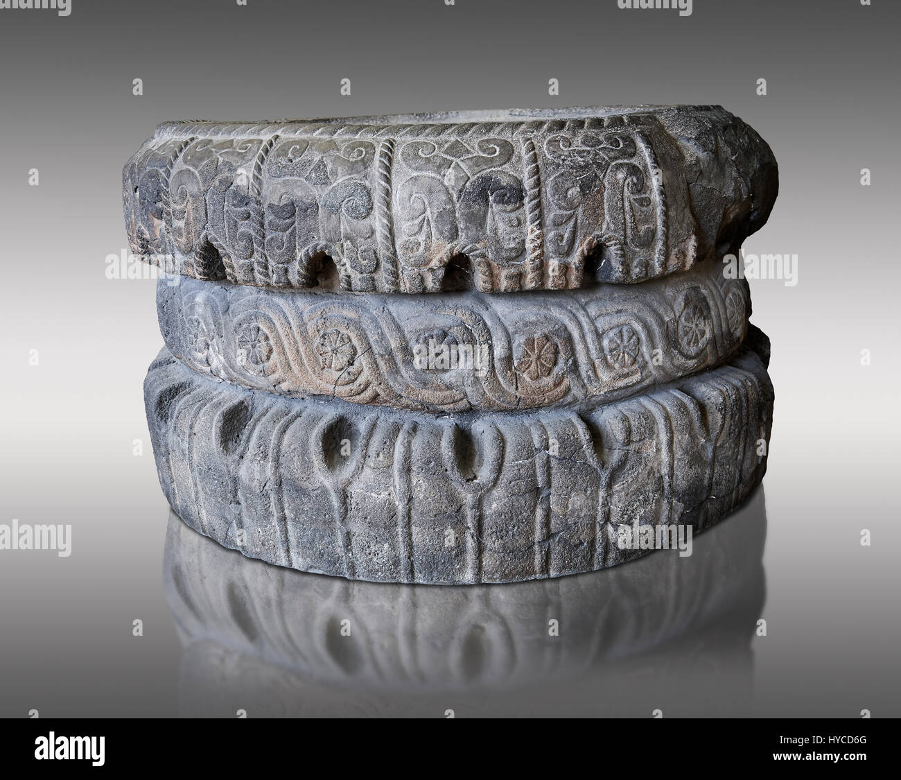 Neo Hittite architectural column base, Pergamon Museum, Berlin Stock Photo