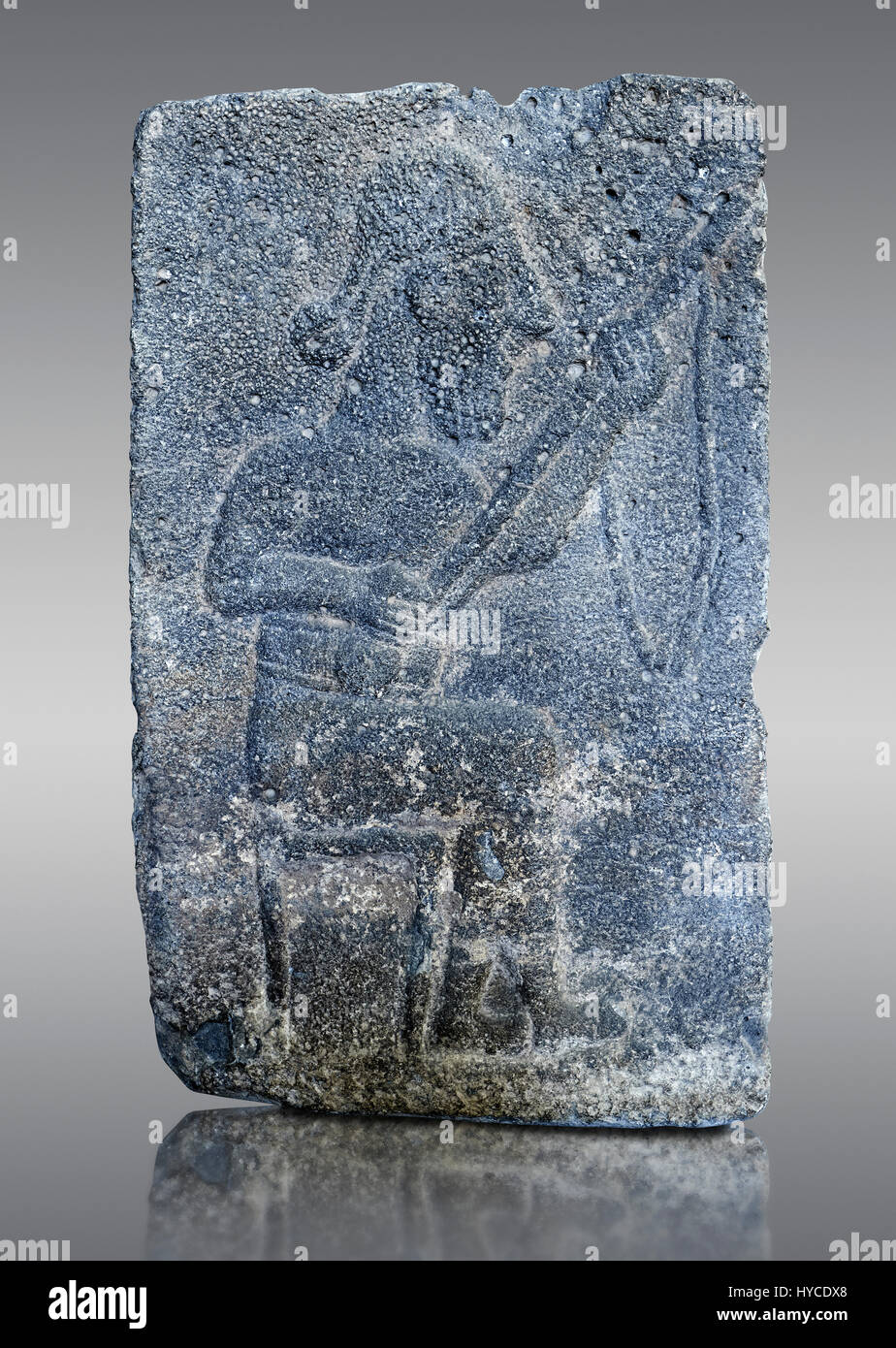 10th - 8th century BC stone Neo-Hittite/ Aramaean Orthostats from the city of Sam'al (Hittite: Yadiya) near Zincirli Höyük in the Anti-Taurus Mountain Stock Photo