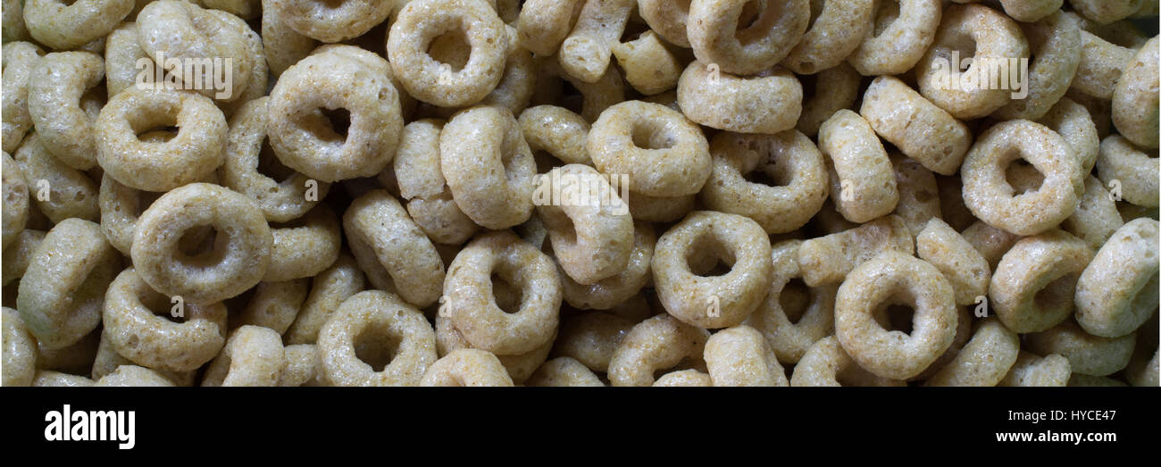 Honey Nut Cheerios Closeup Stock Photo - Alamy