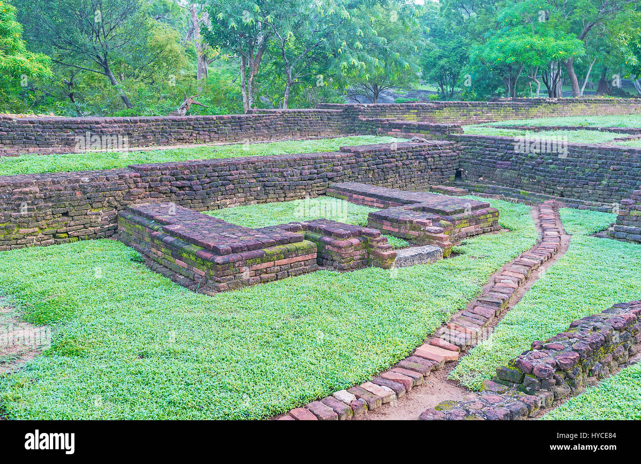 Sigiriya Fortress is the famous archaeological site with preserved examples of ancient urban planning, Sri Lanka. Stock Photo