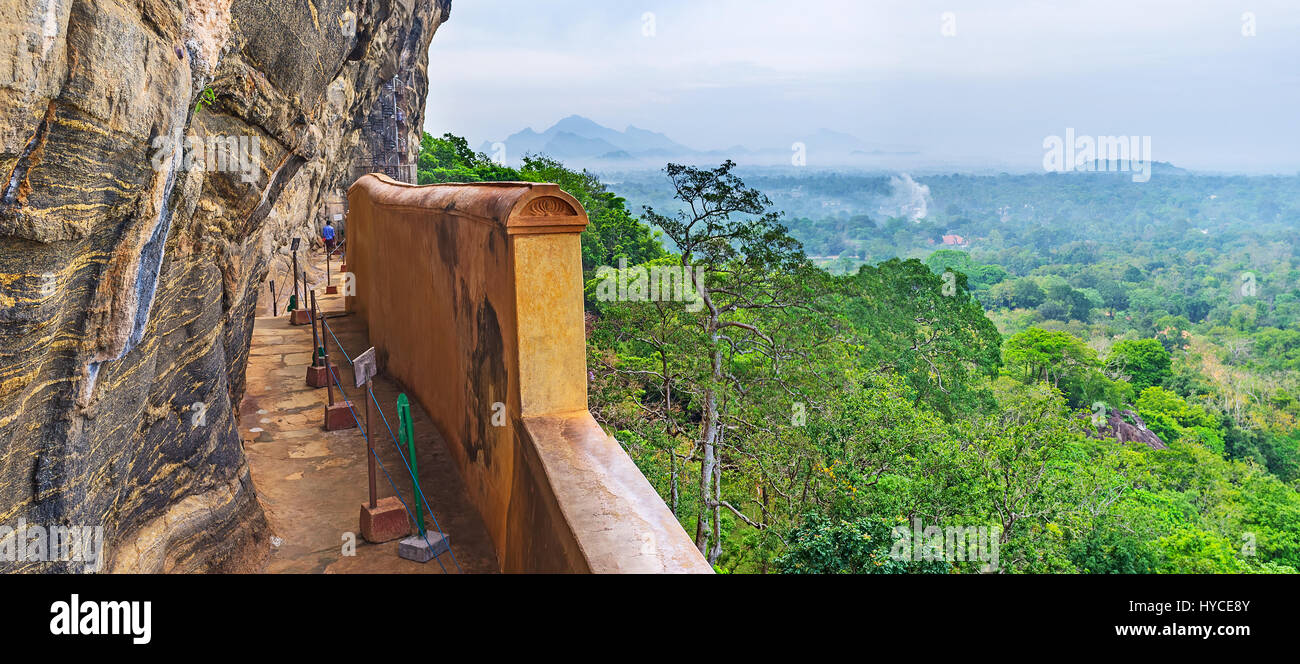 Sigiriya lion rock fortress mirror wall High Resolution Stock