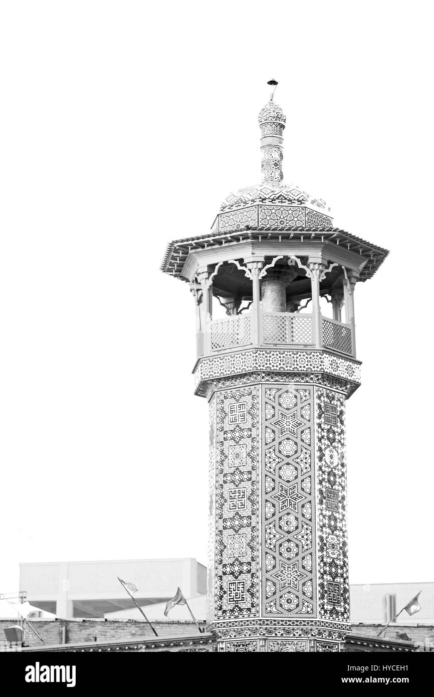 in iran  islamic mausoleum old   architecture mosque  minaret near the sky Stock Photo
